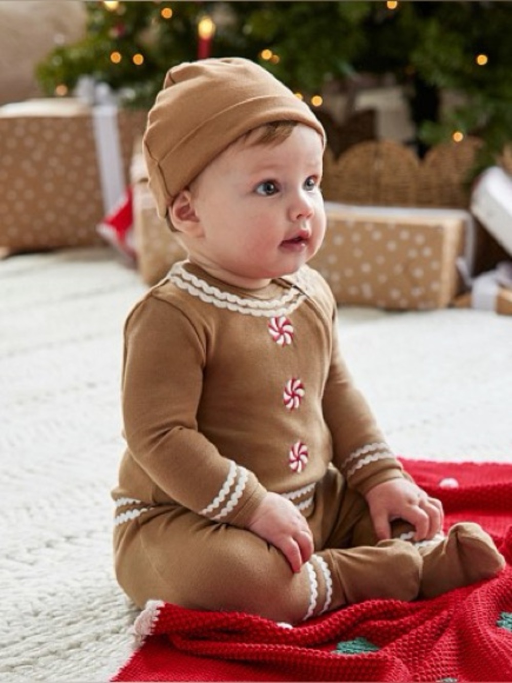 Pottery Barn Kids Gingerbread Baby Footless Pajamas